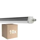 Multipack 10x Ledvance Waterproof Batten Damp Proof FLEX Throughwiring 34W 5600lm - 840 Cool White | 120cm - Replaces 2x36W