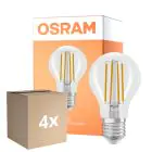 Multipack 4x Osram Parathom Classic LED E27 Pear Filament Clear 6.5W 806lm - 822-827 Dim To Warm | Dimmable - Replaces 60W