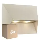 Multipack 6x Nordlux Pontio Wall Light Aluminium Sanded | IP54 - Suitable for 2x GU10 