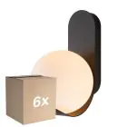 Multipack 6x Nordlux Dalius Wall Light Black | Suitable for 1x E27