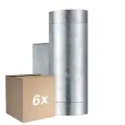 Multipack 6x Nordlux Tin Wall Light Brushed Aluminium | Suitable for 2x GU10