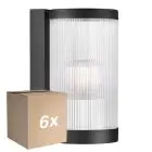 Multipack 6x Nordlux Coupar Wall Light Aluminium Black | IP54 - Suitable for E27