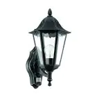Eglo Wall Light Navedo Aluminium Black | IP44 - Suitable for 1x E27 - Motion Sensor