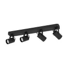 Eglo Ceiling Light Sorego Steel Black 4x2.8W 4x250lm - 830 Warm White | IP20 - Incl. 4x GU10